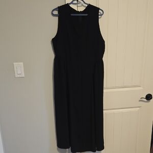 SHEIN Black Midi Sleeveless Dress